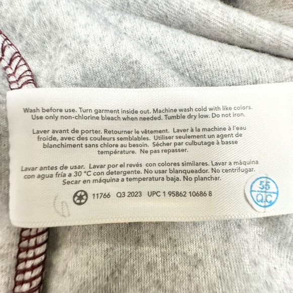 Oshkosh Bgosh Pullover Boys 10/10A Half-Zip Fleece Sweatshirt Burgundy Gray LS - Picture 7 of 7